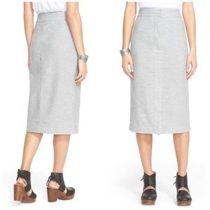 Free People zipline pencil skirt gray midi skirt